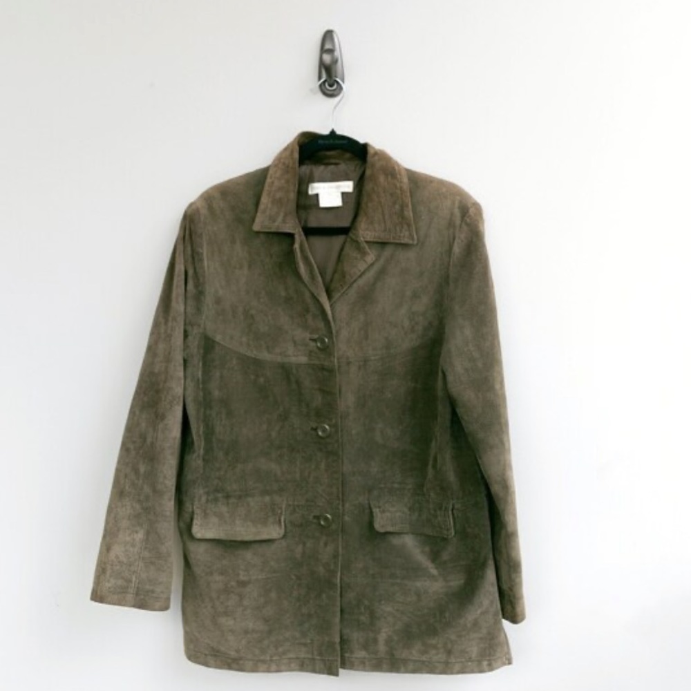 Vintage 90s Green Leather Jacket M/L - Picture 5 of 9